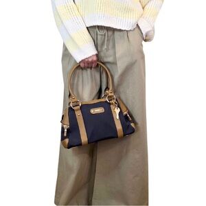 Elegant Black and Tan Satchel